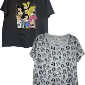 Disney Princess Women's T-Shirt LOT (2 Shirts) Size 2XL